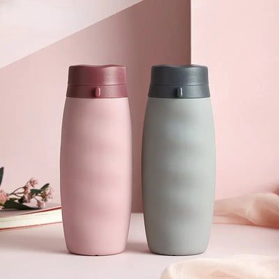 600ml Foldable Water Bottles Soft Flask Sports Drinking Water