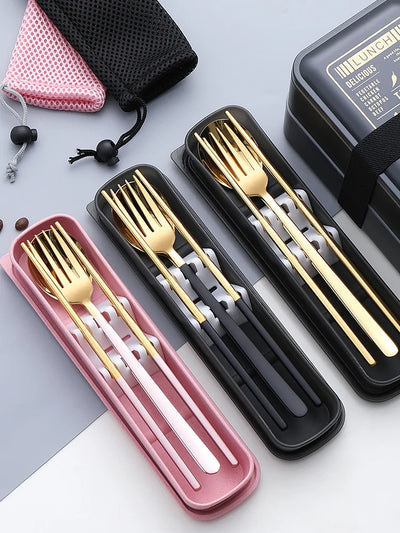 Set Portable Cutlery With Box