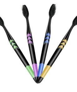 4 Pieces Charcoal Bamboo Toothbrush