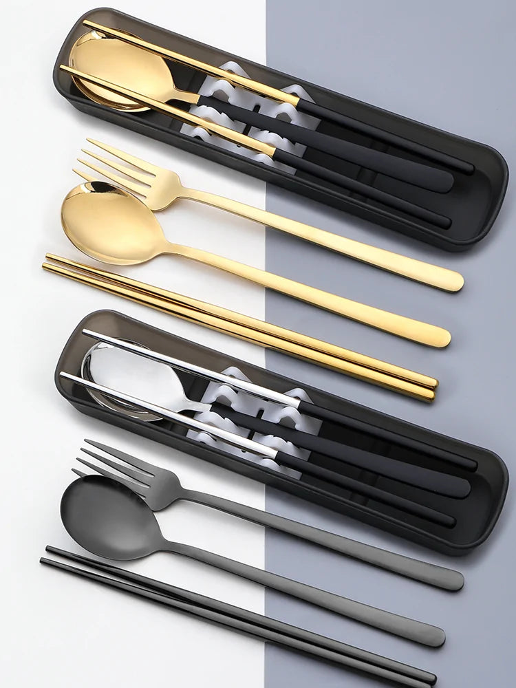 Set Portable Cutlery With Box