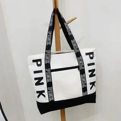 Pink Chic Letter Tote