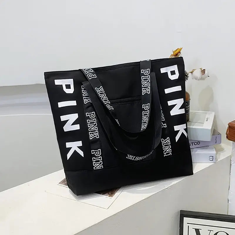 Pink Chic Letter Tote