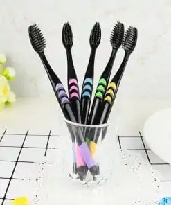 4 Pieces Charcoal Bamboo Toothbrush