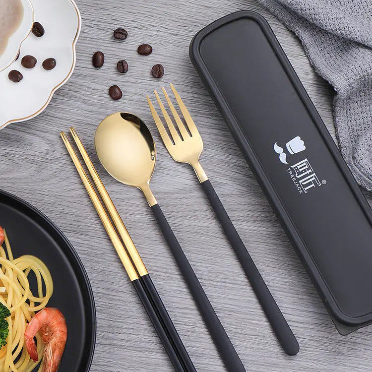 Set Portable Cutlery With Box