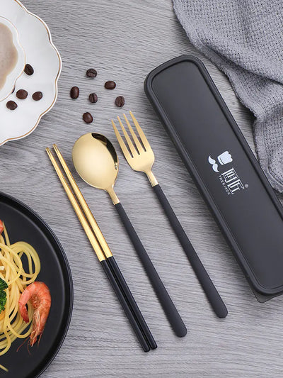 Set Portable Cutlery With Box